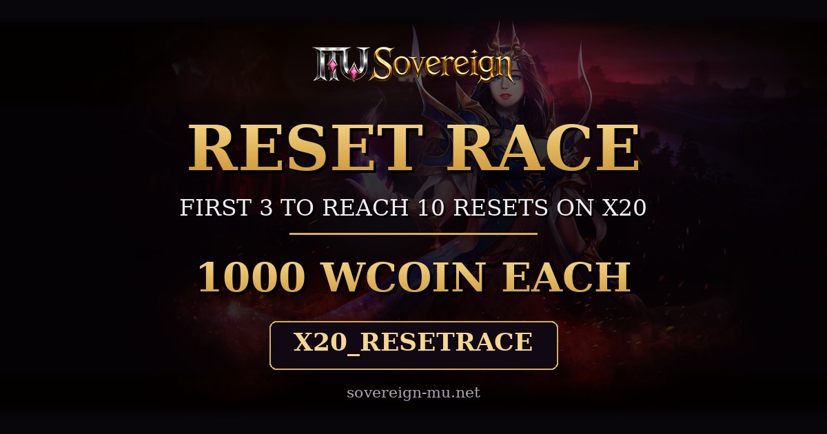 X20 Reset Race - First 3 to 10 Resets